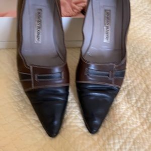 Manolo Blahnik flats two tone